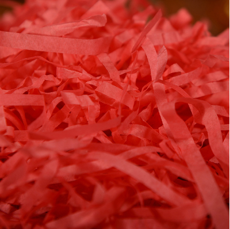 厂家批发拉菲草碎纸条结婚庆用品创意礼品盒喜糖盒填充物彩色碎纸