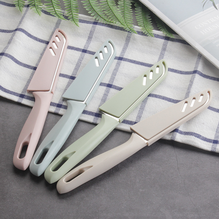 Kitchen Tools Fruit Knife Sharp Vegetable, Melon and Fruit Hanging Paper Card Packaging Supermarket Specially for Color Plastic Handle Stainless Steel