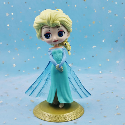 大号q版爱莎蛋糕装饰摆件冰雪奇缘艾莎公主女王人偶儿童女孩玩偶