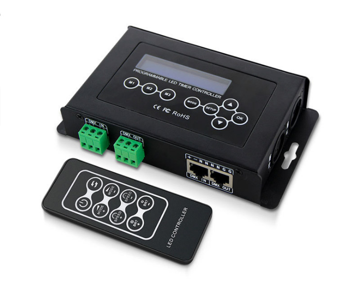 dmx512主控rf无线射频rgb七彩全彩灯带条工程舞台灯具照明控制器