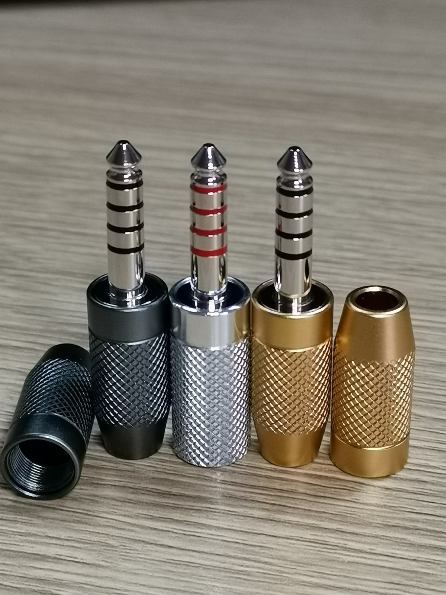 4.4五极镀铑插头 索尼耳机平衡插头