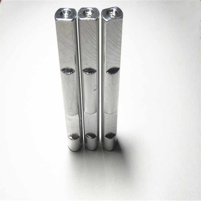 专业生产铝转轴 铣扁转轴 360度旋转转轴 两端内牙直杆型轴转轴