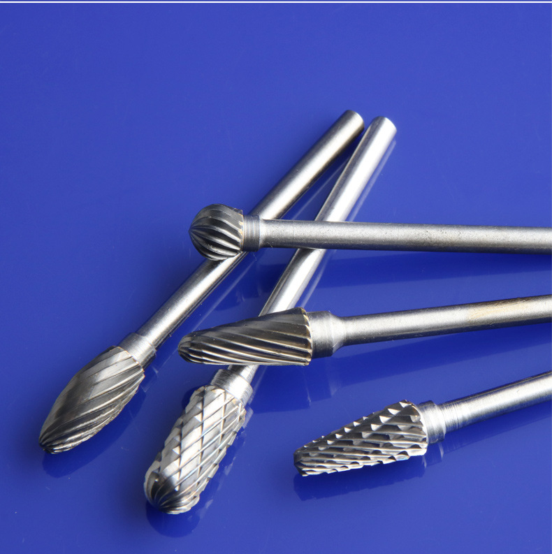 钨钢磨头3x6硬质合金旋转锉铣刀木工根雕扩孔金属打磨头