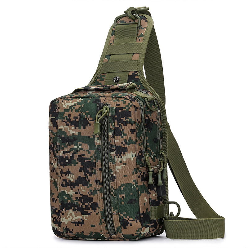 Outdoor Bag Multi-Functional Four-Purpose Chest Bag Men and Women's One-Shoulder Crossbody Backpack Camouflage Tactics Backpack Sports Messenger Bag