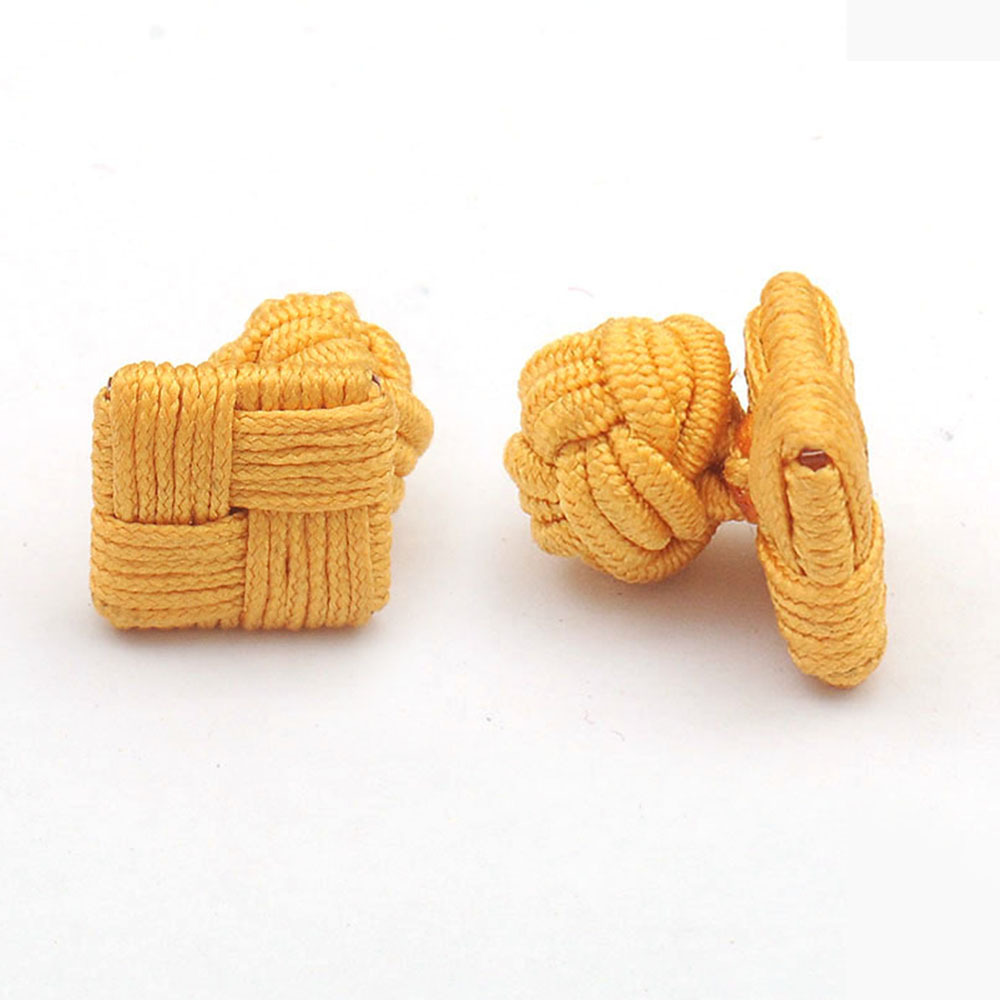 手工diy编织线扣 方形绳结扣中国结纽扣时尚男士衬衣袖扣跨境专供