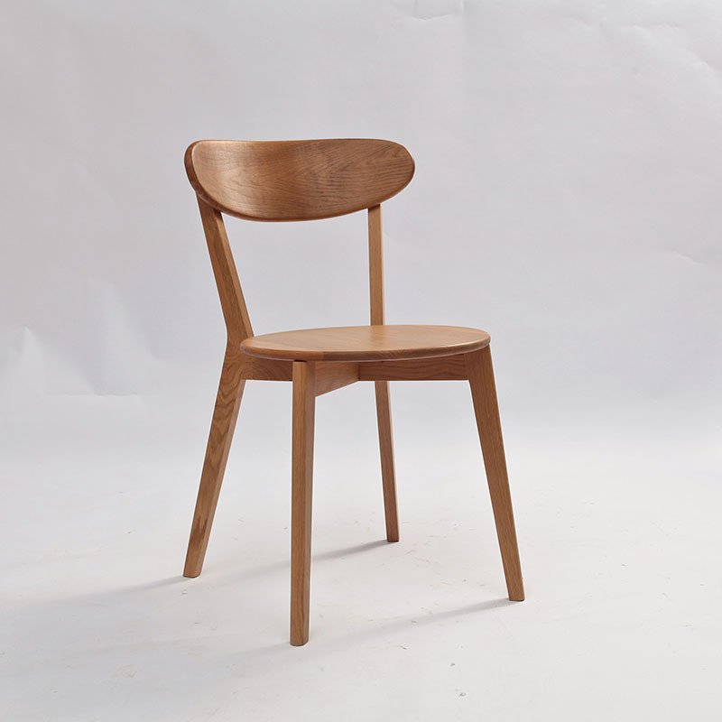 厂家批发全实木交叉椅白橡实木家居餐椅简约椅子创意餐厅咖啡厅椅