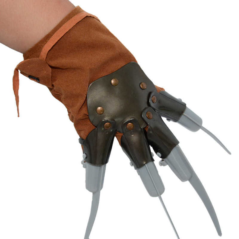 厂家跨境万圣节金刚狼爪子大抓手恐怖手套节日服饰道具化妆舞会