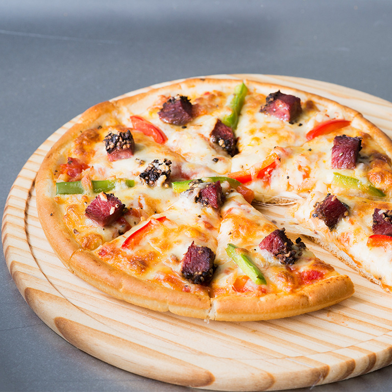 美诺披萨 9寸薄底黑椒牛肉披萨 西餐半成品比萨匹萨烟腩片点心