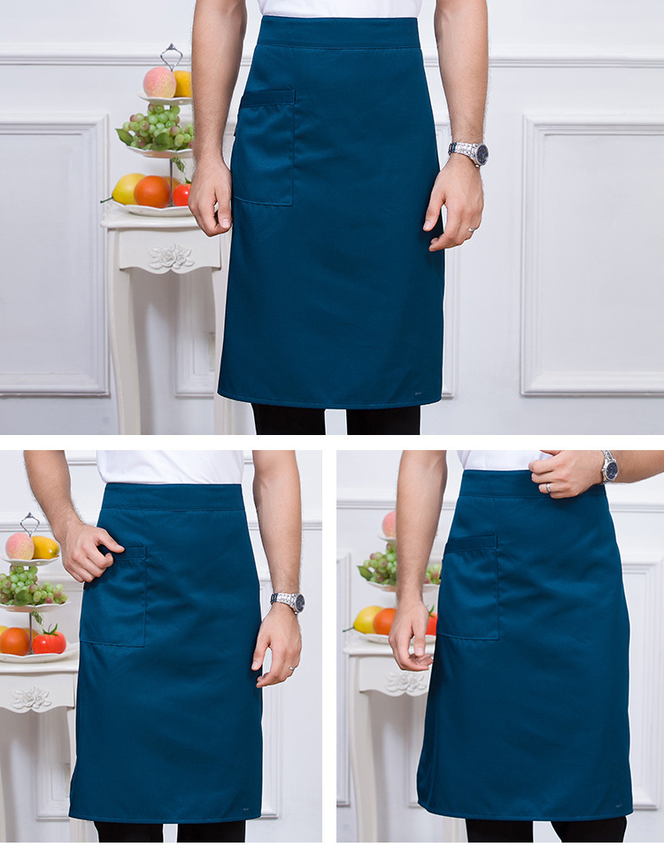 厂家定制过膝长款围腰半身裙餐厅厨房咖啡服务员酒店纯色厨师围裙