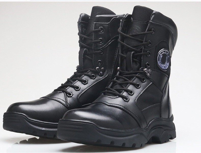 厂家秋冬季20新款高帮黑色真皮特种兵作战靴户外男式战术靴批发