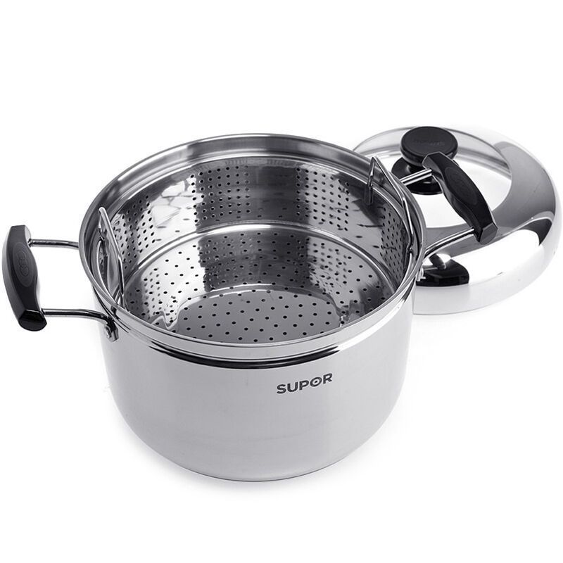 苏泊尔sz24s1蒸锅304不锈钢锅多用锅家用小蒸锅蒸笼锅具