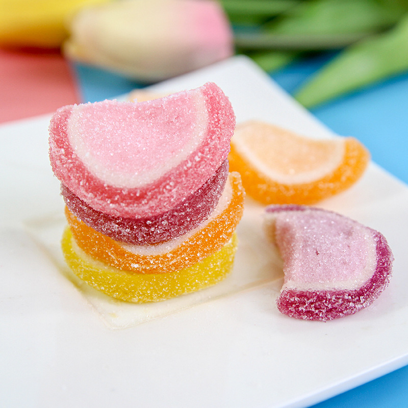 238克西瓜软糖透明方盒装水果qc软糖休闲零食超市食品批发