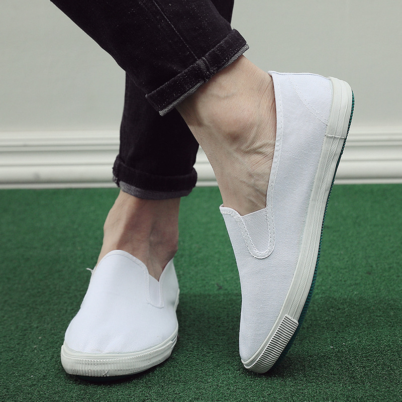 Medical Supplies White Canvas Men's Cloth Shoes Shoes Support Sample Customization White Pharmaceutical Factory Men and Women Workshop Work Shoes