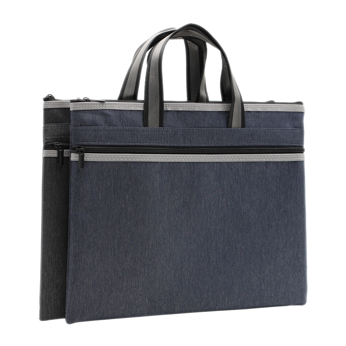 捷生文件袋a4手提公文包男女士多层帆布拉链商务办公会议袋可定制