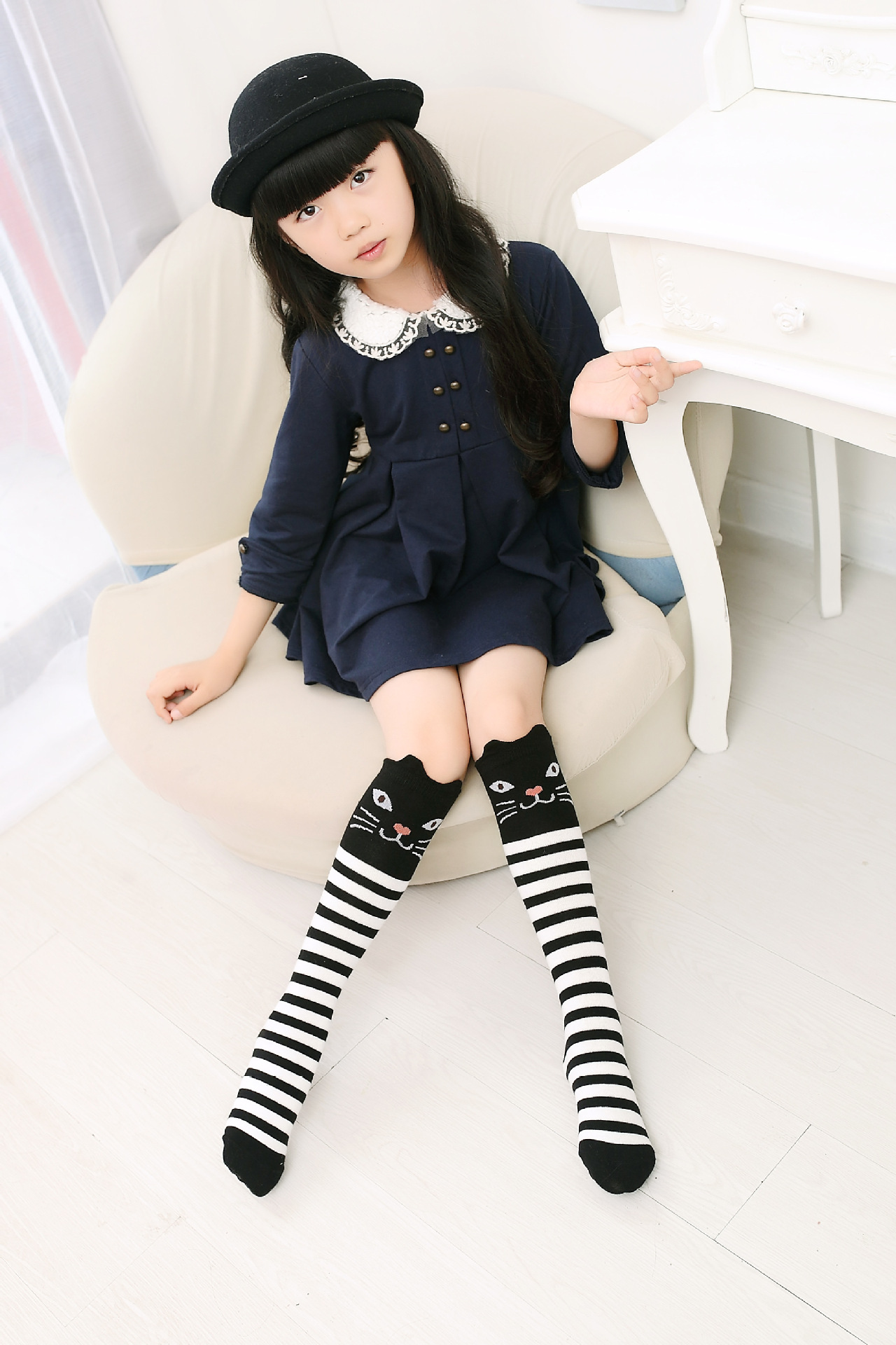 女童中筒袜过膝夏季 小女孩高筒袜春秋款女中童长袜潮3-6-9-10岁