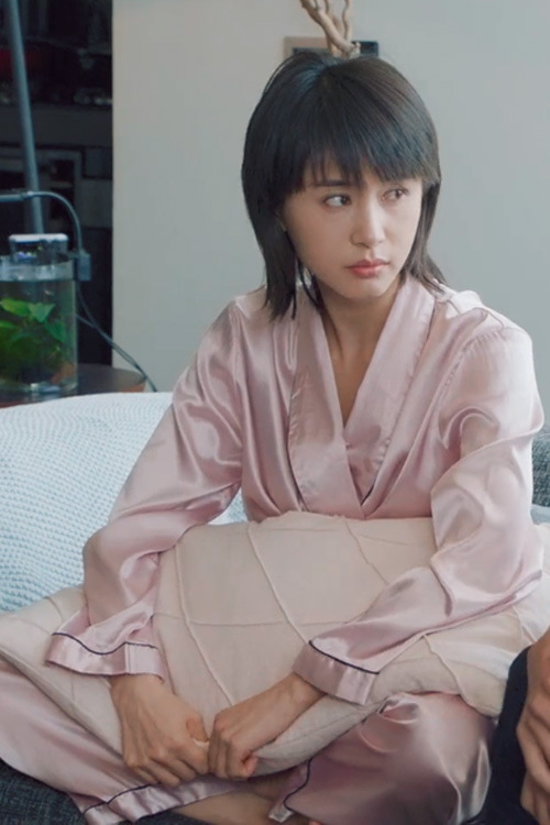 第二次也很美王子文安安杨颖明星同款长袖睡衣女绸缎家居服套装