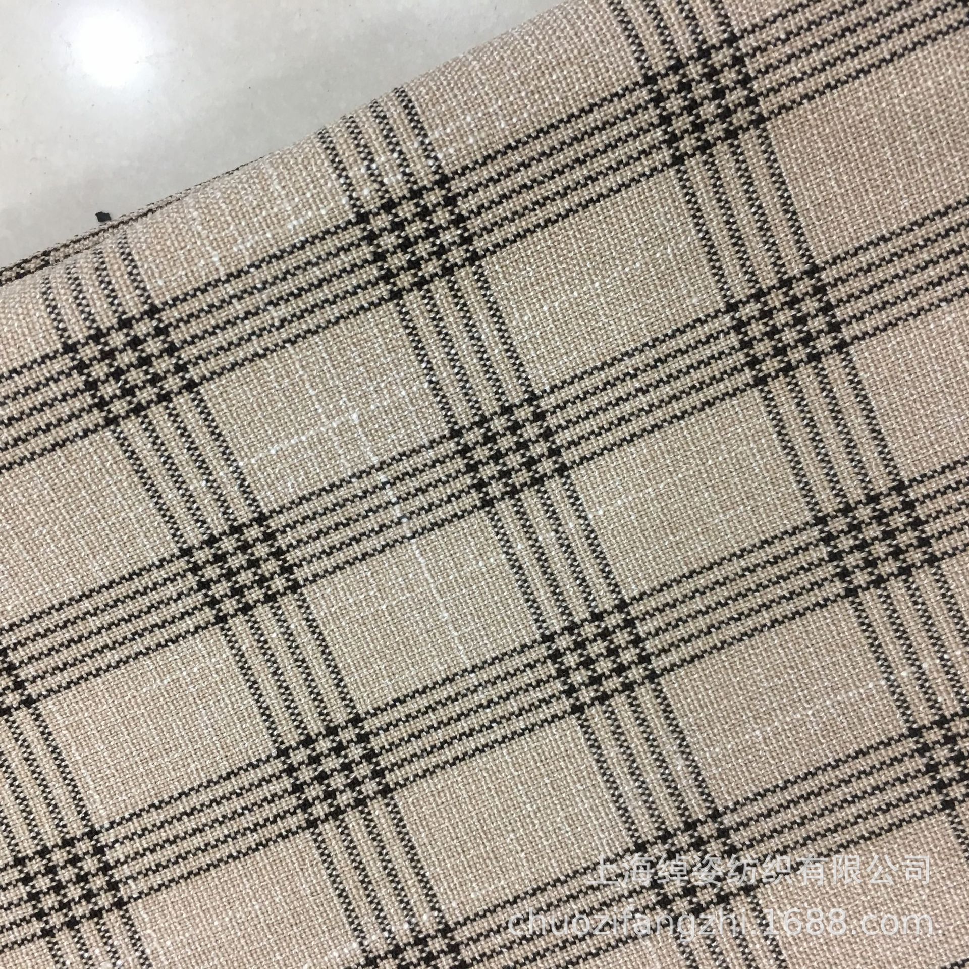 2019春夏新款格子面料西装面料格子布tr色织布复古格子布