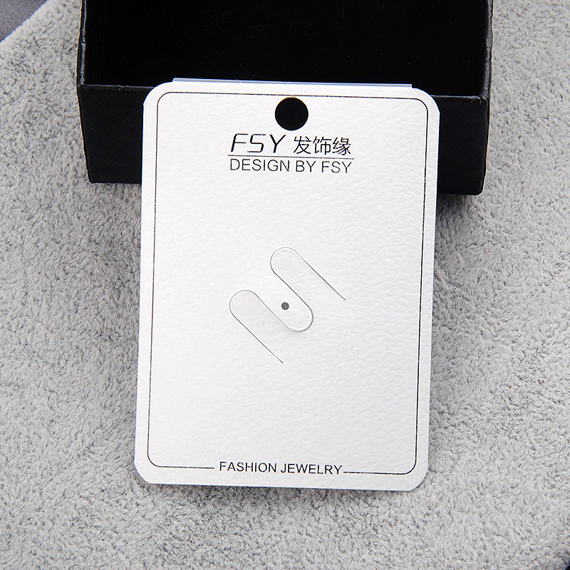 Factory Direct Sales Ornament Card Customized White Jewelry Cardboard Korean Style Flannel Brooch Necklace Packaging Card