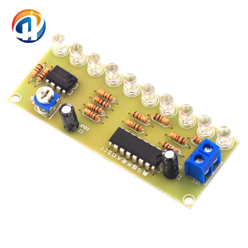 ne555 led跑马循环流水灯 pcb电路板 电子diy制作模块套件散件