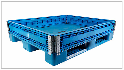 塑料卡板生产厂家托盘折叠围板货架托盘塑料围板金属铰链