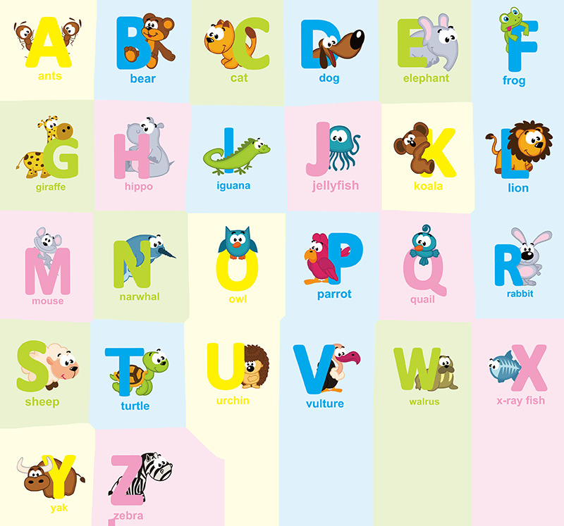 早教卡通动漫墙贴儿童房装饰拼音字母声母韵母表墙贴am6023-6026