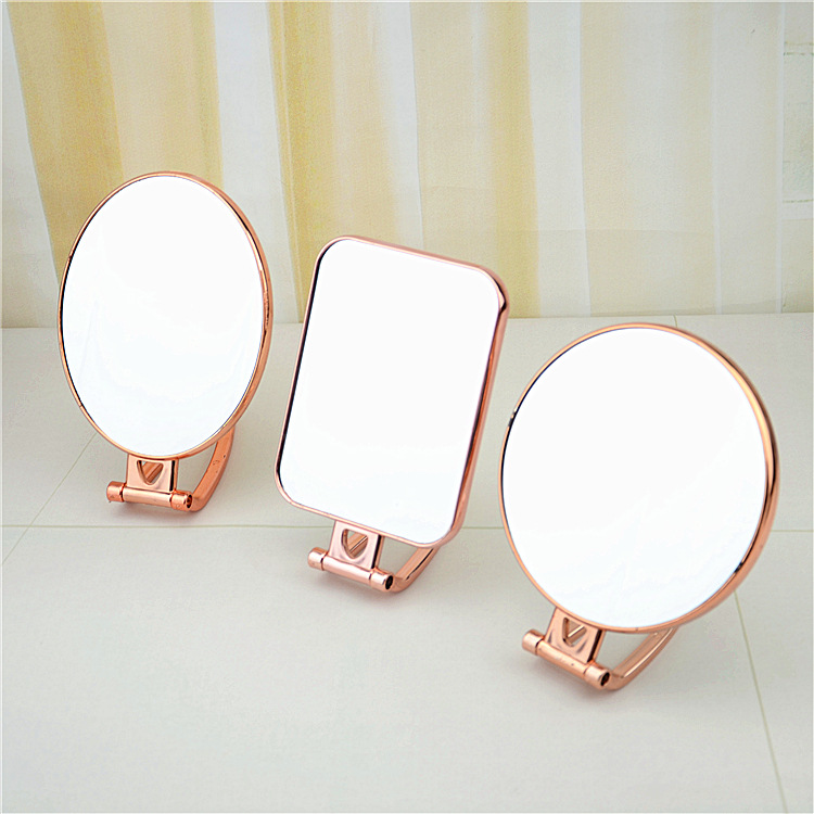 Hd Multi-Purpose Desktop Double-Sided Mirror Hand Mirror Portable Folding Hairdressing Mirror Activity Gift Wholesale Gift