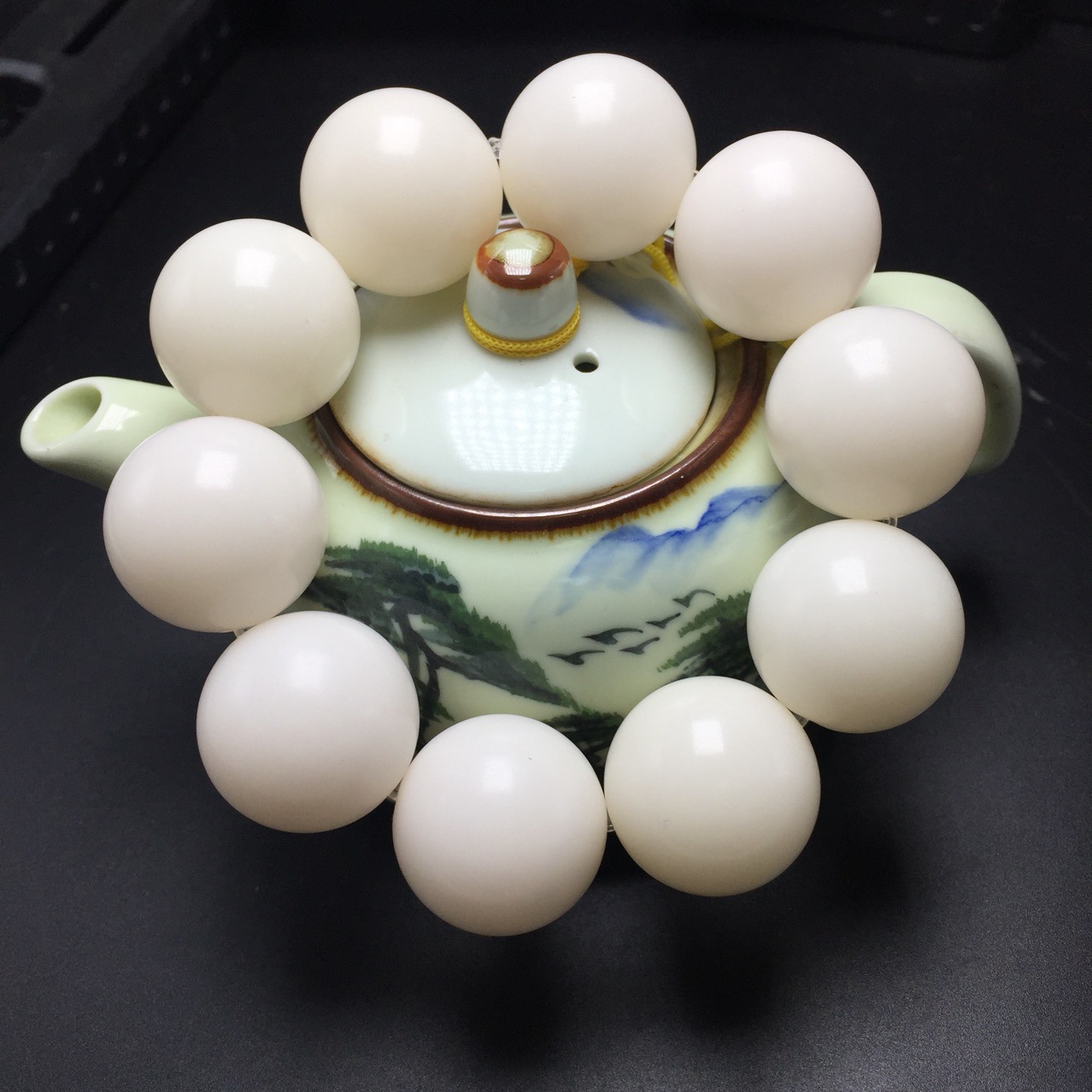 厂家批发菩提根圆珠白玉菩提根单圈佛珠文玩男士手串菩提根手串