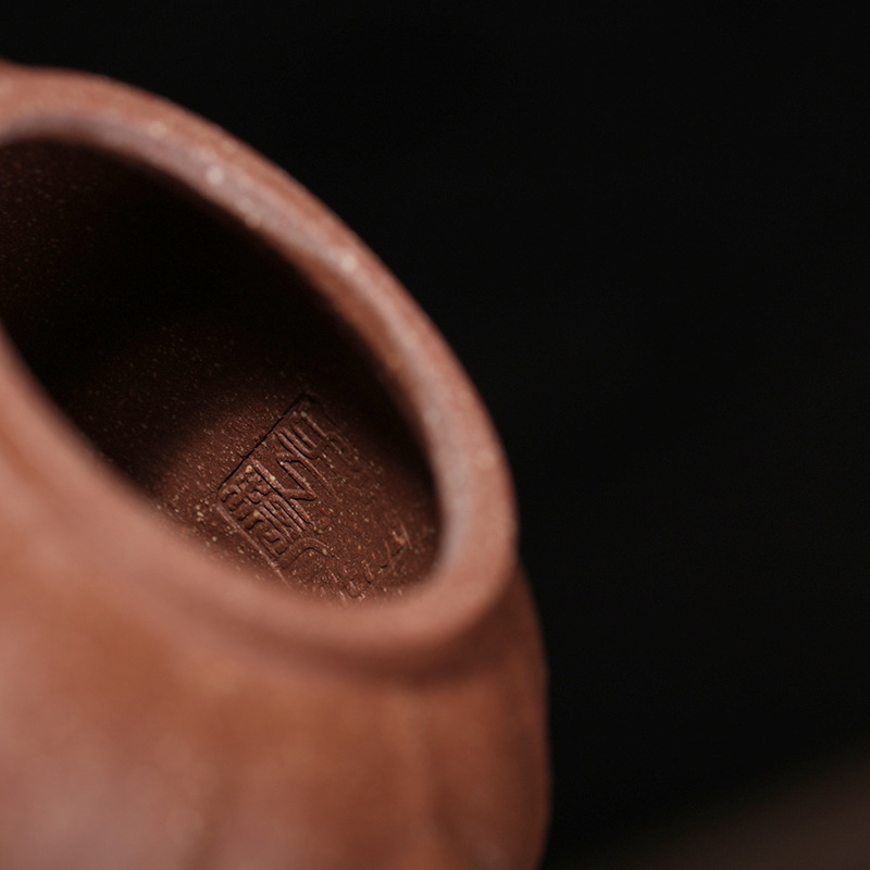 宜兴紫砂壶五彩段泥秦权壶 名家沈浩全手工茶具礼品厂家批发 代发