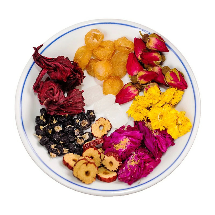 女人八宝茶 红枣桂圆枸杞玫瑰花组合花茶三角包袋泡茶一件代发