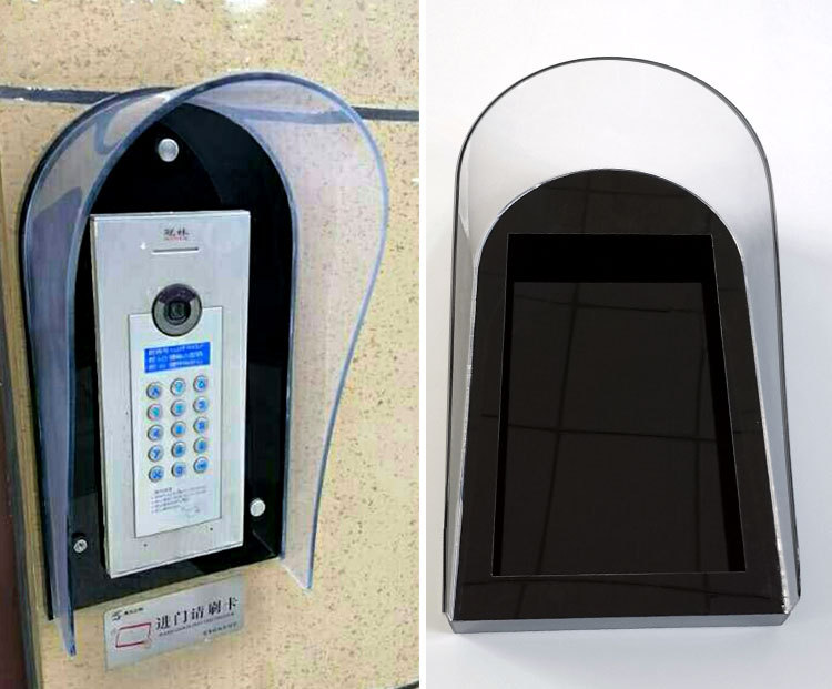 厂家定制智能门锁防水罩打卡机防雨罩户外门铃对讲机工程门禁防护