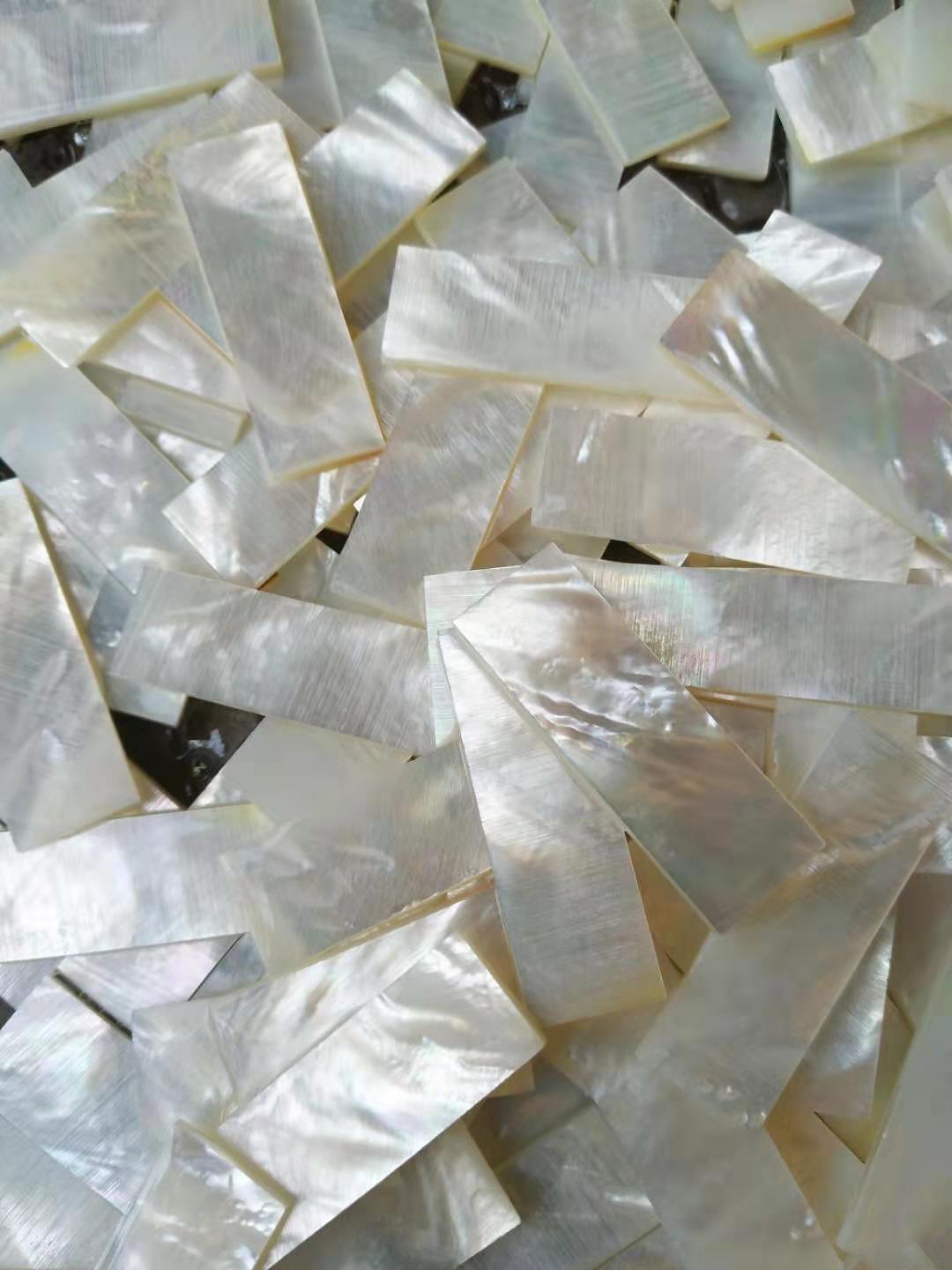 深海白蝶贝原材料各种规格开片雕刻双平双白单面白配模白蝶贝备件