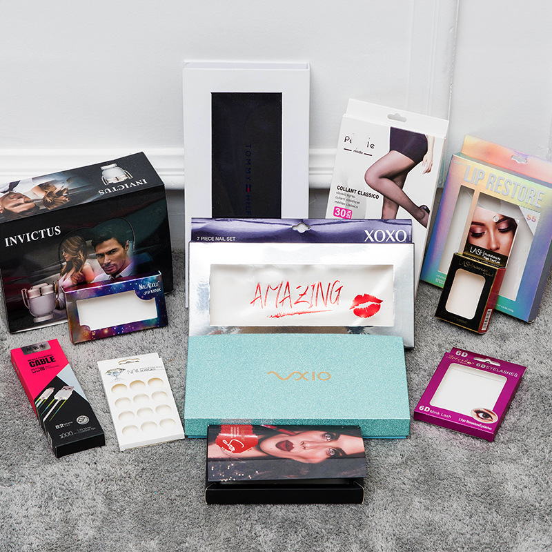 现货小白盒白卡纸盒白纸盒包装盒化妆品盒产品彩盒小批量印刷logo