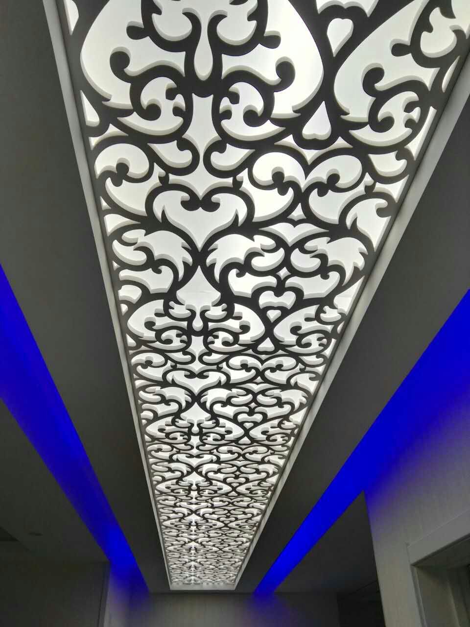 天花雕花板 镂空密度板花格电视背景墙玄关屏风吊顶尺寸订制