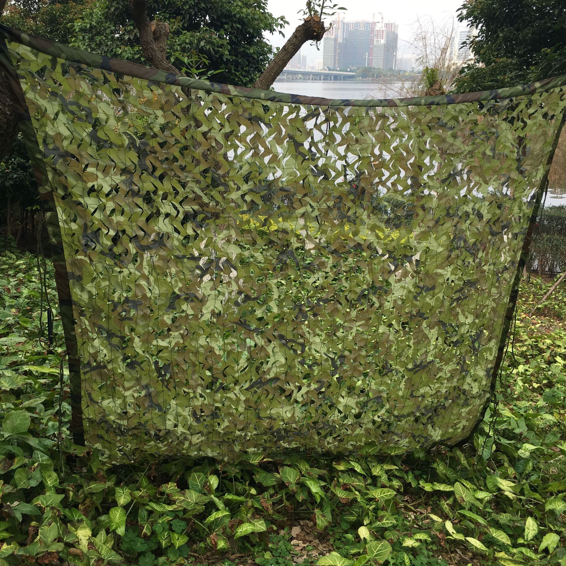 丛林迷彩伪装网迷彩网 遮阳网防晒网 防航拍阻燃户外景区装饰网-阿里