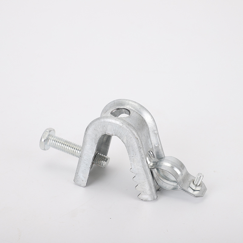 厂家直供质优铁制老虎卡子 镀锌,彩锌c型钢管老虎卡金属镀锌管卡