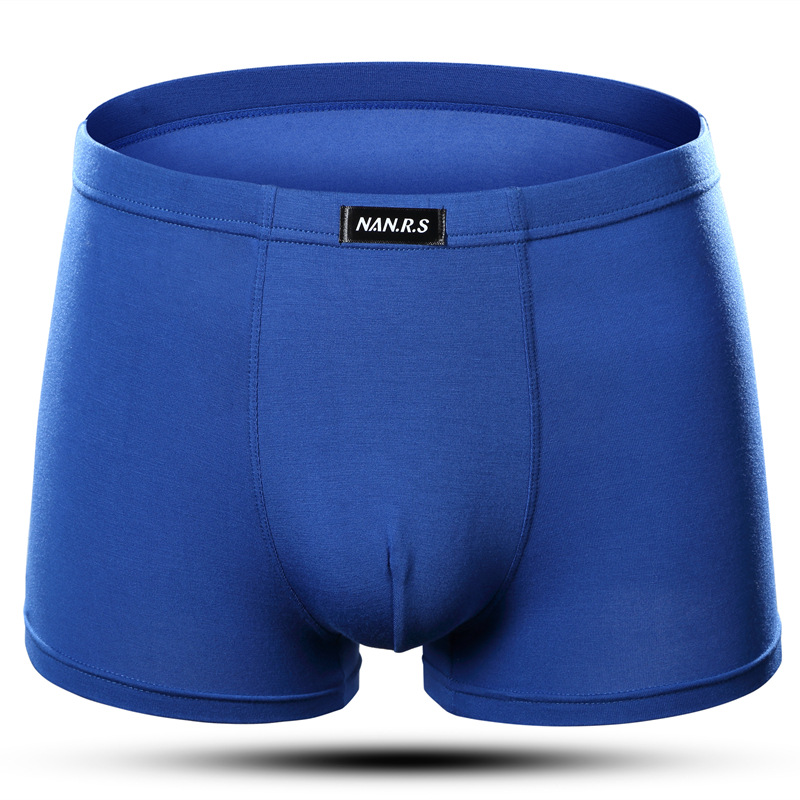 Men's Underwear Solid Color Men's Boxers Mid-Waist Modal Boxer Briefs Youth Shorts Underpants Factory Wholesale