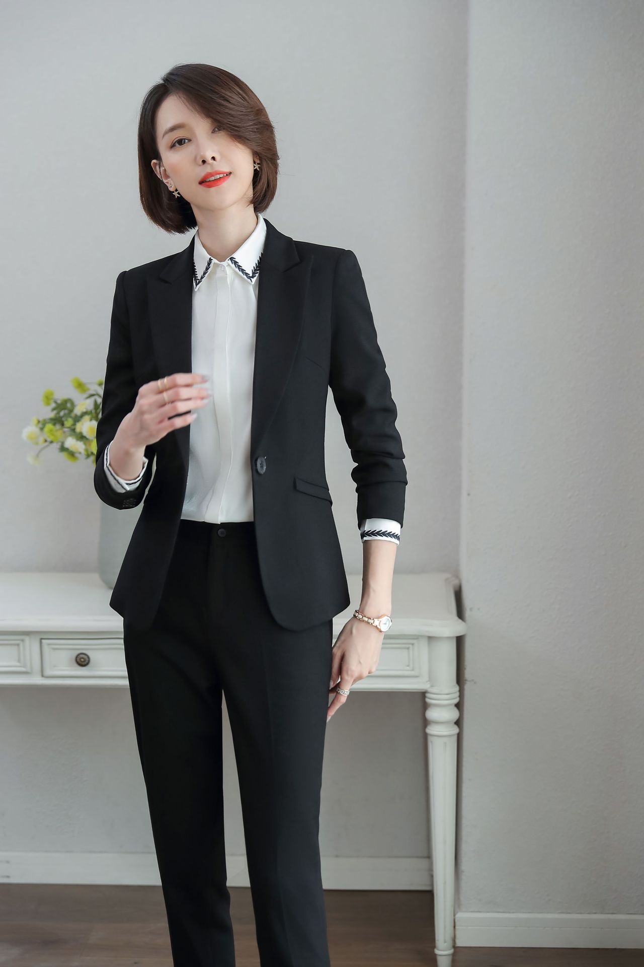 职业装女秋季裙套装高档酒店销售经理白领女式商务西装订制工作服