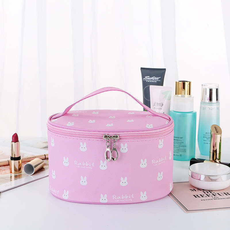 Animal Rabbit Bear Portable Cosmetic Case Portable Wash Cartoon Pictures Waterproof Square Bag Storage Mini Cosmetic Bag