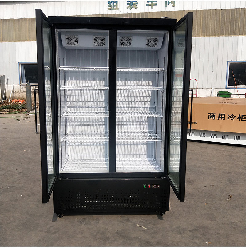超市冰激凌雪糕冷冻柜玻璃门展示柜立式风冷冻柜商用冰柜冰箱冷柜