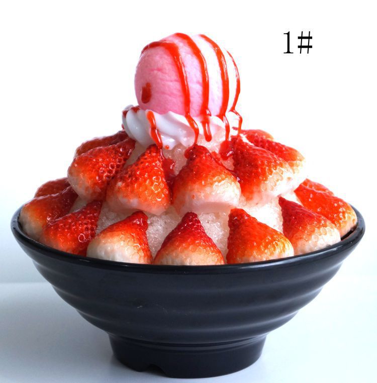 仿真韩式冰沙刨冰模型冷饮刨冰冷饮冰沙雪花冰膨膨冰雪花冰模型