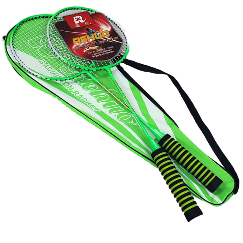 两支装铁合金羽毛球拍专业训练成人学生球拍文体体育用品批发