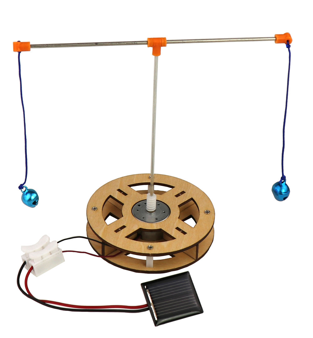 太阳能科技小制作diy机械电动旋转轮科学实验玩具儿童手工模型