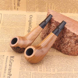 清仓绿檀烟斗 手工自制九转三铁芯过滤专用斗烟具配件现货批发