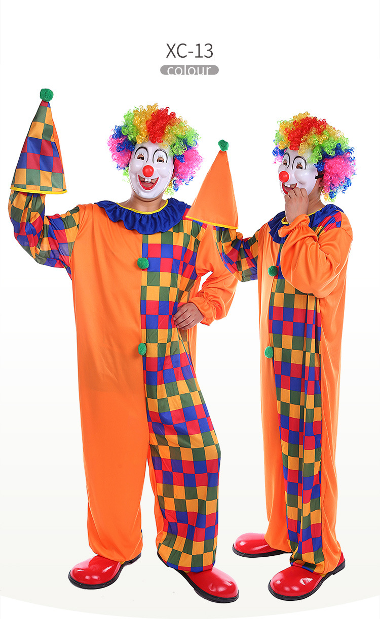 万圣节小丑服装化妆舞会表演出成人男女小丑衣服套装搞笑装扮
