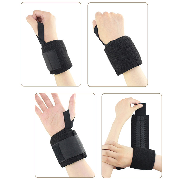 健身护腕男绷带防扭伤运动助力带手腕带护具手套专业卧推装备定制