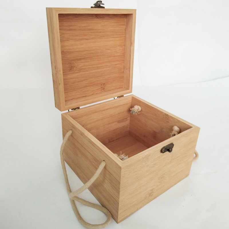 packing box wooden creative square gift storage box porcelain teapot teacup tea wooden gift box