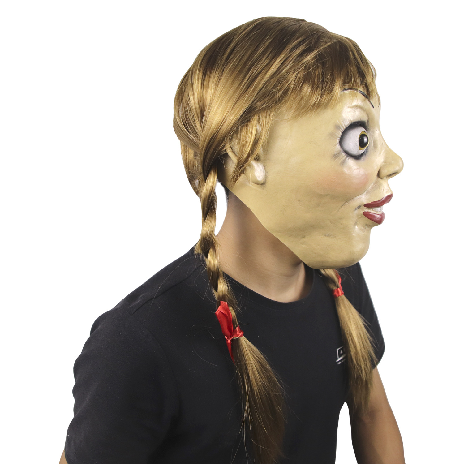 跨境新影视人物道具安娜贝尔面具鬼娃回家头套狂欢节假面舞会面具