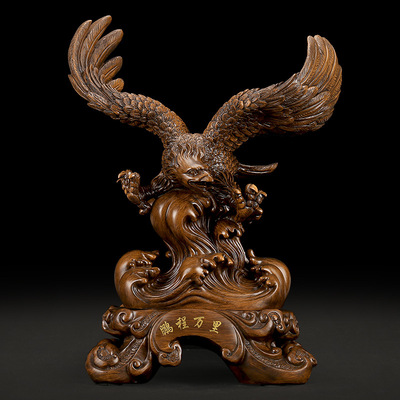 大展宏图老鹰摆件大鹏展翅风水招财工艺品摆设办公室老板桌面装饰