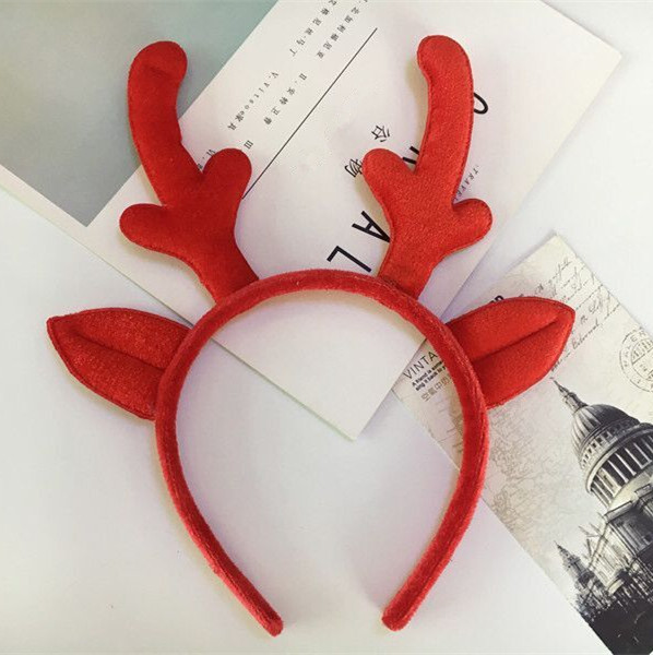 Hot Selling Christmas Antler Hairband Plush Fawn Festival Accessory Headband Two-Color Elk Exquisite Headband Wholesale