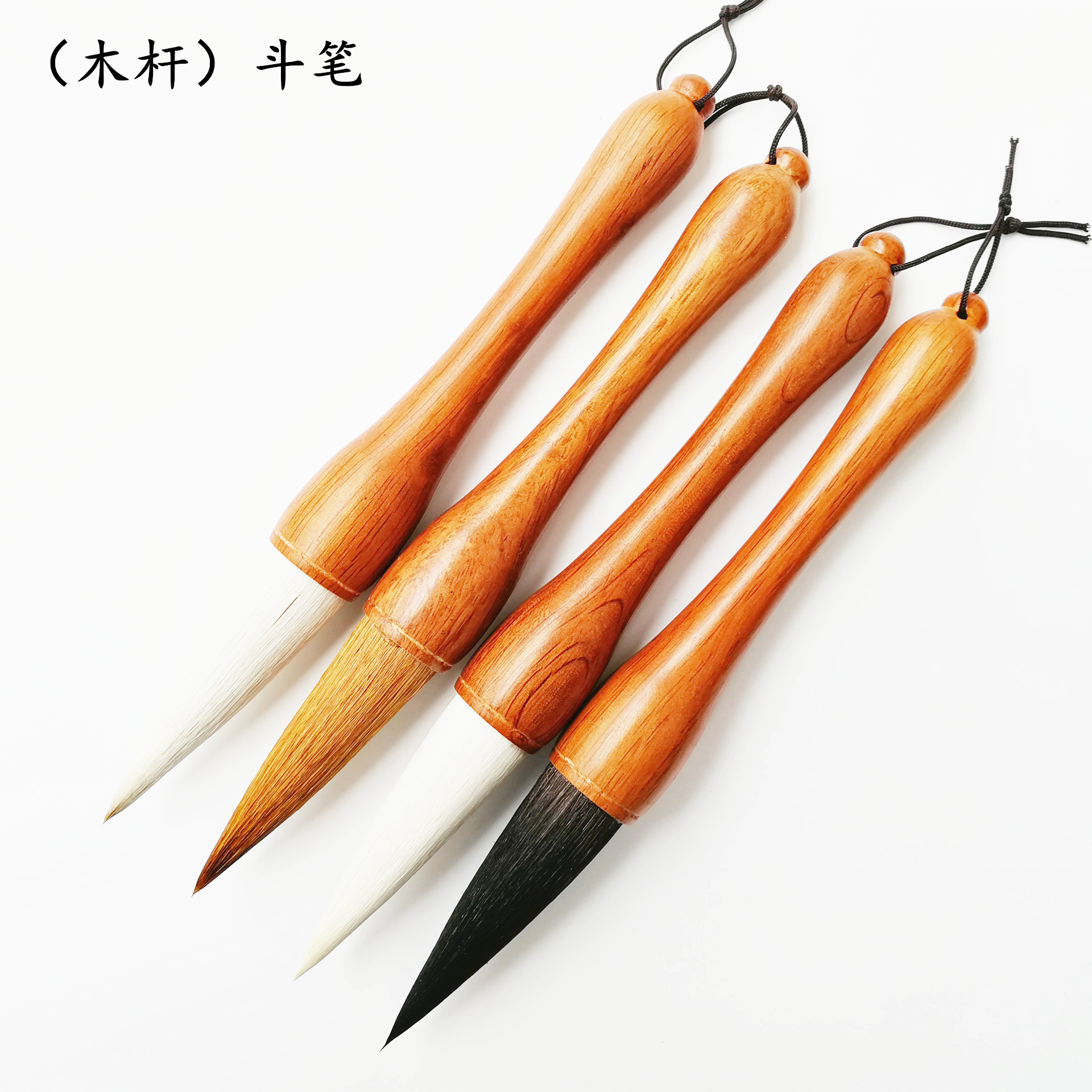 批发实木杆狼毫羊毫兼毫鼠须好用斗笔写对联写斗方毛